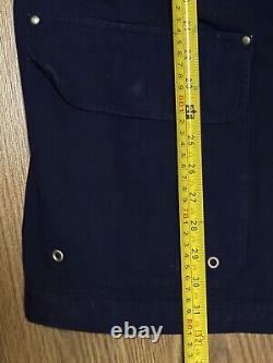 Vintage Polo Ralph Lauren Heavy Denim Clasp Fireman / Military Jacket Coat Large
