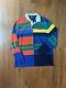 Vintage Polo Ralph Lauren Hi-tech Multi-color Color Block 1992 Rugby Shirt Xl