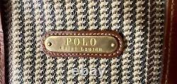 Vintage Polo Ralph Lauren Houndstooth Duffle Weekender Travel Bag Suitcase