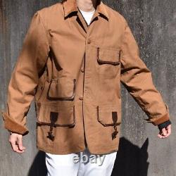 Vintage Polo Ralph Lauren Hunting Jacket 240124 Leather Brown Japan Size M / 38