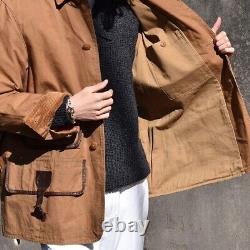 Vintage Polo Ralph Lauren Hunting Jacket 240124 Leather Brown Japan Size M / 38