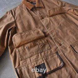Vintage Polo Ralph Lauren Hunting Jacket 240124 Leather Brown Japan Size M / 38