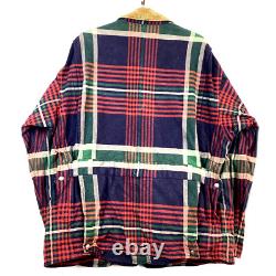 Vintage Polo Ralph Lauren Hunting Jacket Size Large Multicolor Plaid Button Up