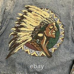 Vintage Polo Ralph Lauren Indian Head Denim Jacket Jean Jacket Size medium rare