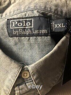 Vintage Polo Ralph Lauren Indian Head Denim Shirt Wild West Show 2XL XXL 2014