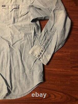 Vintage Polo Ralph Lauren Indian Head Denim Shirt Wild West Show 2XL XXL 2014