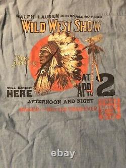 Vintage Polo Ralph Lauren Indian Head Denim Shirt Wild West Show 2XL XXL 2014