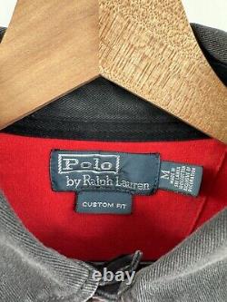 Vintage Polo Ralph Lauren Italia Rugby Long Sleeve Red Shirt Size Medium
