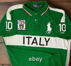 Vintage Polo Ralph Lauren Italy Rugby Shirt Chief Keef Y2K Green Custom Fit XL