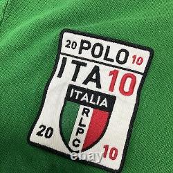 Vintage Polo Ralph Lauren Italy Rugby Shirt Chief Keef Y2K Green Custom Fit XL