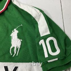 Vintage Polo Ralph Lauren Italy Rugby Shirt Chief Keef Y2K Green Custom Fit XL