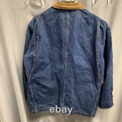 Vintage Polo Ralph Lauren Jacket Adult Medium Denim? Long Sleeve Chore 80s Mens