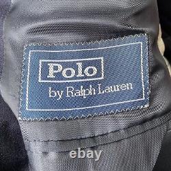 Vintage Polo Ralph Lauren Jacket Men 44L Navy Blazer Virgin wool Italy Made