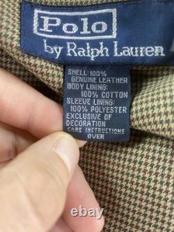 Vintage Polo Ralph Lauren Jacket Men XXL Brown Designer Flight Aviator Bomber