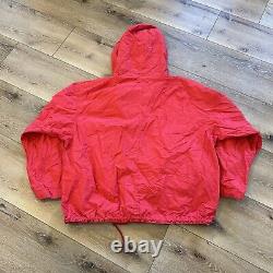 Vintage Polo Ralph Lauren Jacket Men's L 1992 Stadium Cotton Red Windbreaker