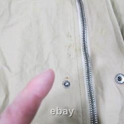 Vintage Polo Ralph Lauren Jacket Mens 2XL Tan Down Fill Quilted Lined Double Zip