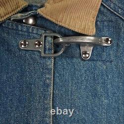 Vintage Polo Ralph Lauren Jacket Mens 40 in Large Denim Fireman Corduroy Collar