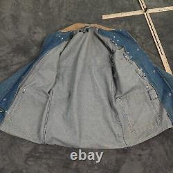 Vintage Polo Ralph Lauren Jacket Mens 40 in Large Denim Fireman Corduroy Collar