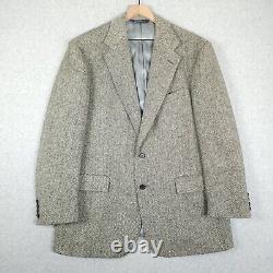 Vintage Polo Ralph Lauren Jacket Mens 42R Wool Tweed Herringbone Sport Coat USA
