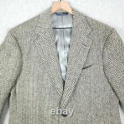 Vintage Polo Ralph Lauren Jacket Mens 42R Wool Tweed Herringbone Sport Coat USA