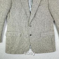 Vintage Polo Ralph Lauren Jacket Mens 42R Wool Tweed Herringbone Sport Coat USA