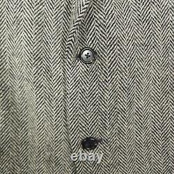 Vintage Polo Ralph Lauren Jacket Mens 42R Wool Tweed Herringbone Sport Coat USA