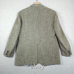 Vintage Polo Ralph Lauren Jacket Mens 42R Wool Tweed Herringbone Sport Coat USA
