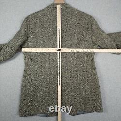 Vintage Polo Ralph Lauren Jacket Mens 42R Wool Tweed Herringbone Sport Coat USA