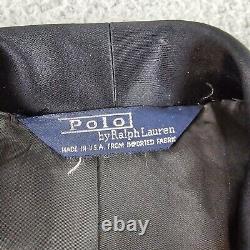 Vintage Polo Ralph Lauren Jacket Mens 44R Black Sport Coat Tuxedo Made in USA