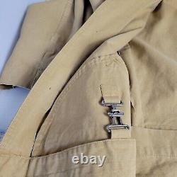 Vintage Polo Ralph Lauren Jacket Mens Beige Medium Coat Sportsman LRL Cotton