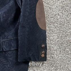 Vintage Polo Ralph Lauren Jacket Mens Large 44 Navy Corduroy Blazer Sport Coat