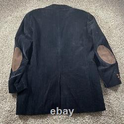 Vintage Polo Ralph Lauren Jacket Mens Large 44 Navy Corduroy Blazer Sport Coat
