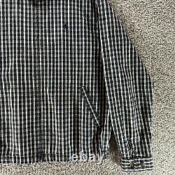 Vintage Polo Ralph Lauren Jacket Mens Large Nantucket Seersucker Plaid Aviator