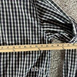 Vintage Polo Ralph Lauren Jacket Mens Large Nantucket Seersucker Plaid Aviator