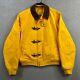 Vintage Polo Ralph Lauren Jacket Mens Large Yellow Cropped Fireman Lobster Clasp