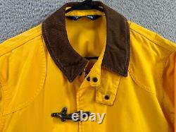 Vintage Polo Ralph Lauren Jacket Mens Large Yellow Cropped Fireman Lobster Clasp