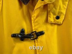 Vintage Polo Ralph Lauren Jacket Mens Large Yellow Cropped Fireman Lobster Clasp