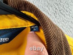 Vintage Polo Ralph Lauren Jacket Mens Large Yellow Cropped Fireman Lobster Clasp