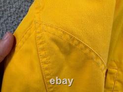 Vintage Polo Ralph Lauren Jacket Mens Large Yellow Cropped Fireman Lobster Clasp