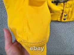 Vintage Polo Ralph Lauren Jacket Mens Large Yellow Cropped Fireman Lobster Clasp