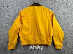 Vintage Polo Ralph Lauren Jacket Mens Large Yellow Cropped Fireman Lobster Clasp