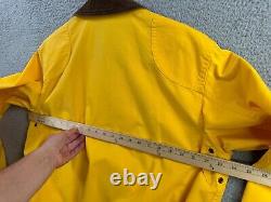 Vintage Polo Ralph Lauren Jacket Mens Large Yellow Cropped Fireman Lobster Clasp