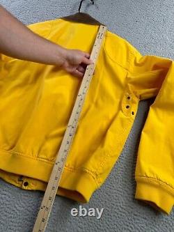 Vintage Polo Ralph Lauren Jacket Mens Large Yellow Cropped Fireman Lobster Clasp