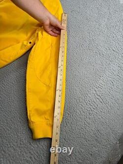 Vintage Polo Ralph Lauren Jacket Mens Large Yellow Cropped Fireman Lobster Clasp