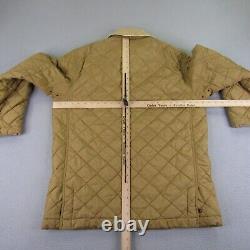 Vintage Polo Ralph Lauren Jacket Mens Medium Tan Snap Up Puffer Quilted Coat