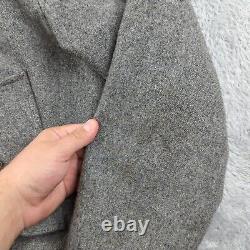 Vintage Polo Ralph Lauren Jacket Mens S Gray Bomber Wool Chinstrap Varsity Patch