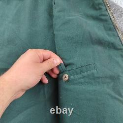 Vintage Polo Ralph Lauren Jacket Mens S Gray Bomber Wool Chinstrap Varsity Patch