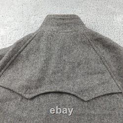 Vintage Polo Ralph Lauren Jacket Mens S Gray Bomber Wool Chinstrap Varsity Patch