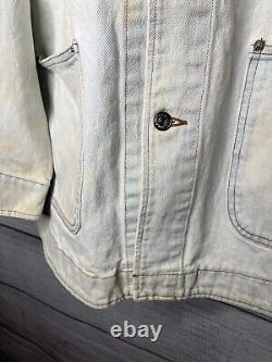 Vintage Polo Ralph Lauren Jacket Mens XL Denim Jean Dungaree Chore Made in USA