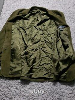 Vintage Polo Ralph Lauren Jacket Mens XL Green Sport Coat Military Field Suede
